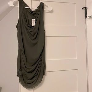 NWT Express Cowl Neck Tank with Ruched Sides